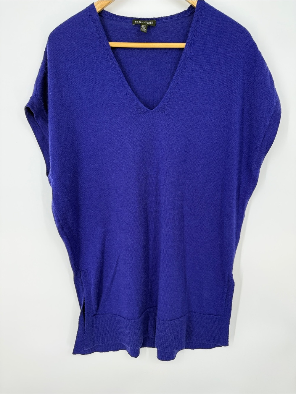 Eileen Fisher V-Neck Sleeveless merino will Knit Tunic